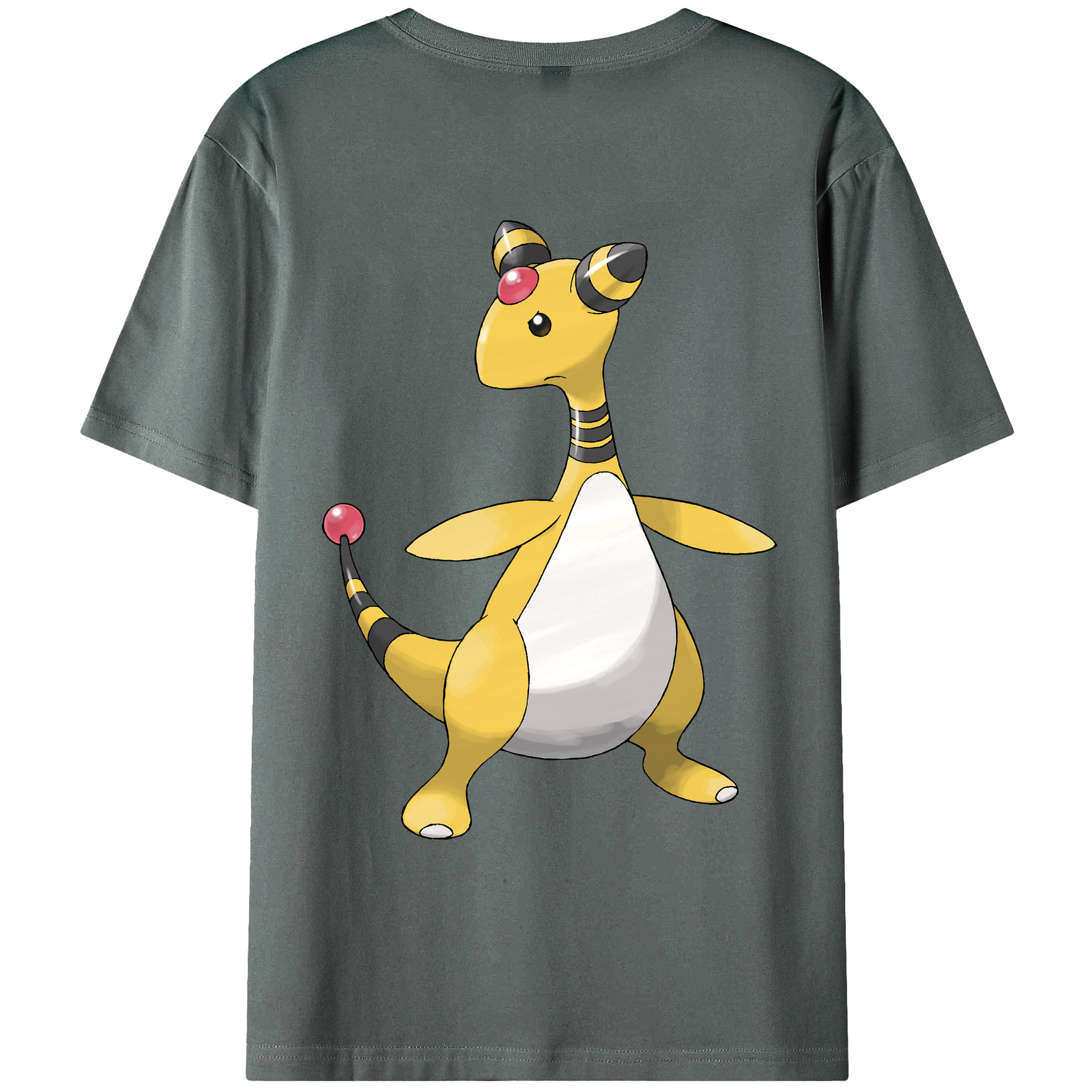 （画像用） ポケットモンスター Pokémon 綿100％ メンズ半袖Tシャツ（バックプリント） 通気性